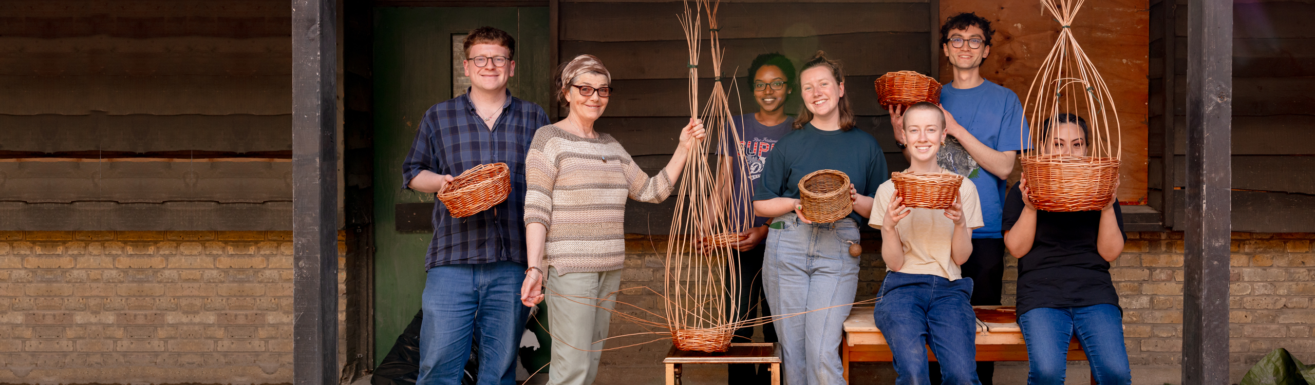 Basket Workshop at Alice Billings House Basket weaving class at Alice Billing House.